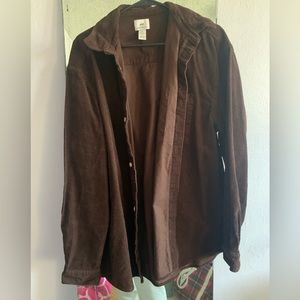 SOLD on DEPOP Dark Brown Corduroy Shirt